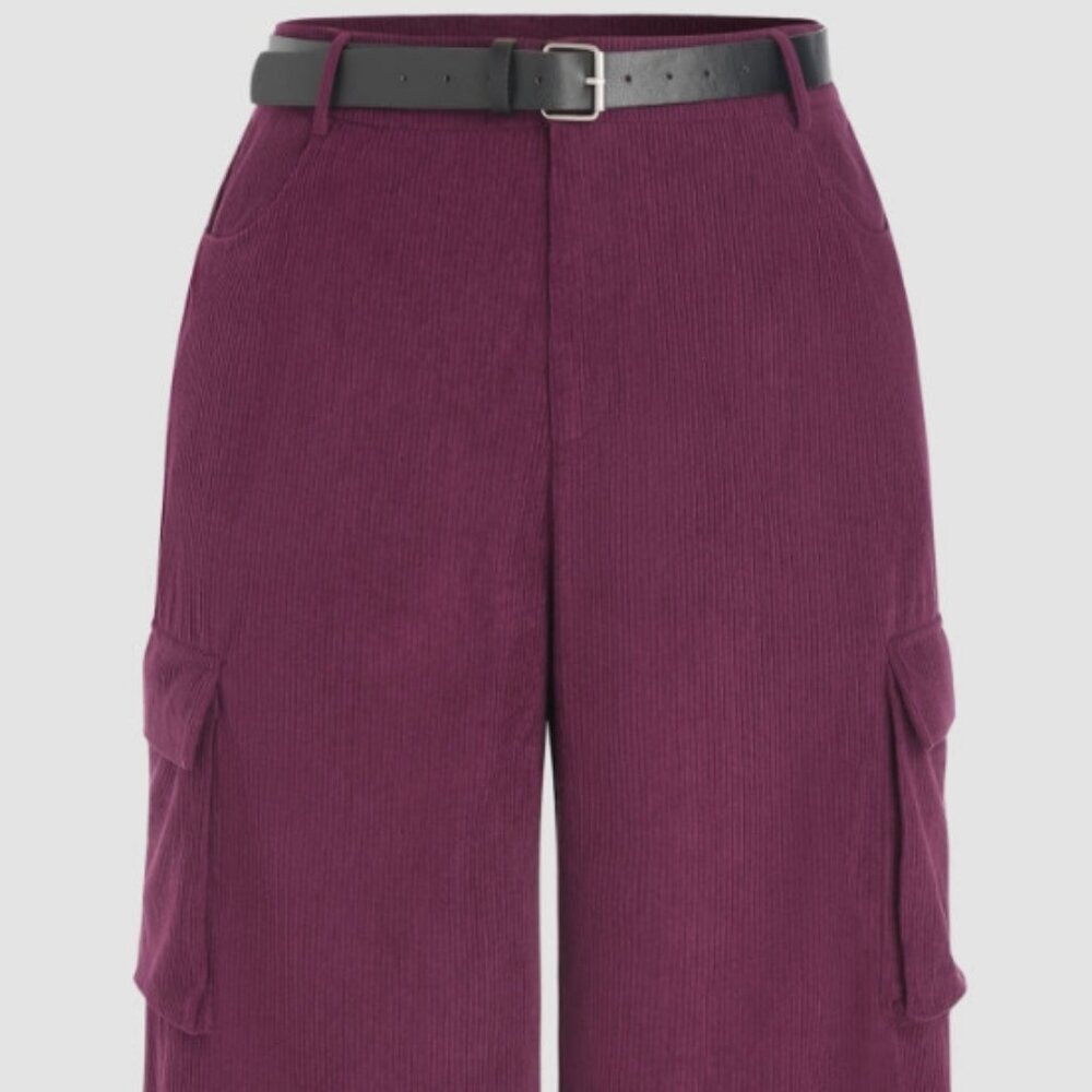 Cider Corduroy Cargo Pants | Straight Leg | Mid Waist